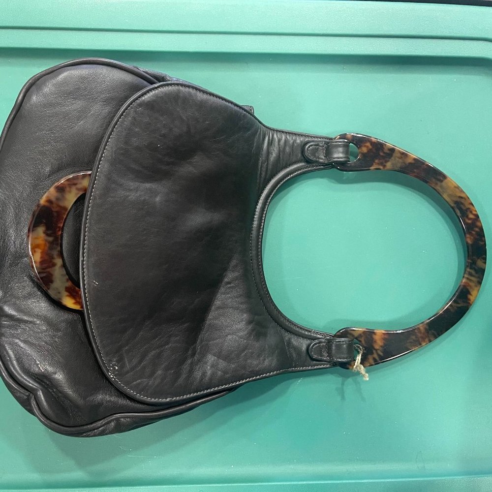 Used Silver Blue Black purse